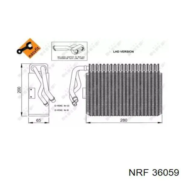 Испаритель кондиционера 92295 Nissens