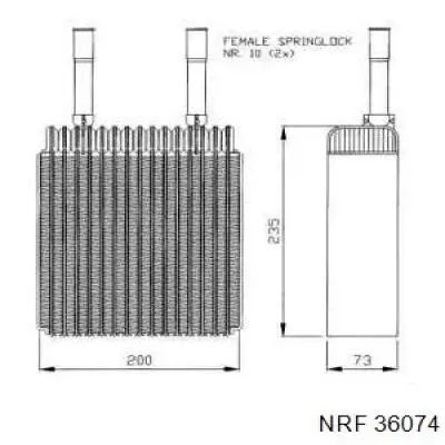 Испаритель кондиционера 36074 NRF