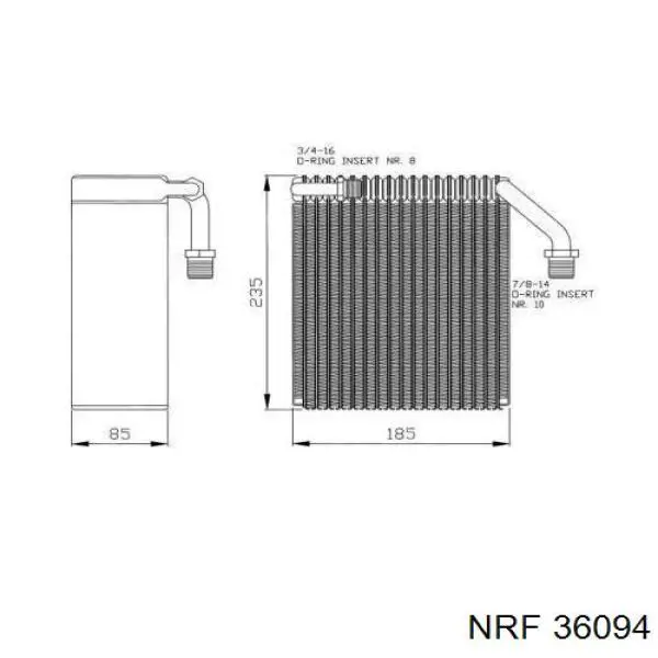 Испаритель кондиционера 36094 NRF