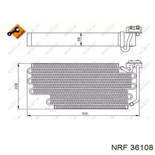 Испаритель кондиционера 36108 NRF