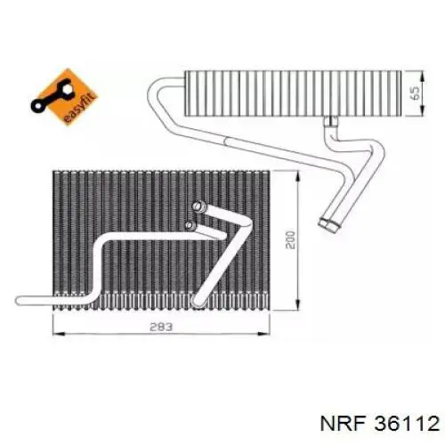 Испаритель кондиционера 36112 NRF