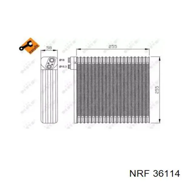 Испаритель кондиционера 36114 NRF