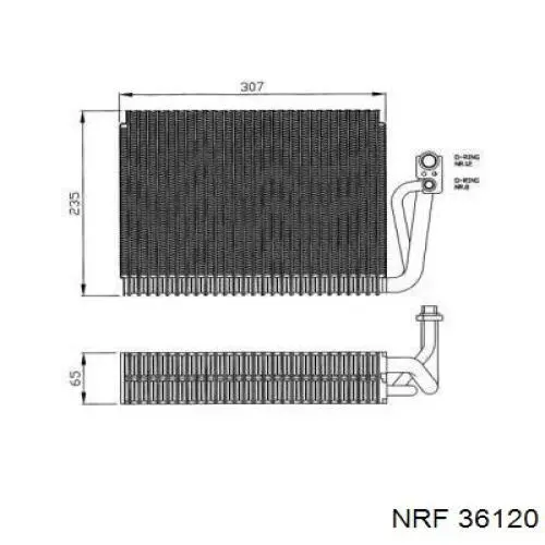 Испаритель кондиционера 36120 NRF