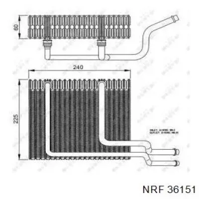 Испаритель кондиционера 36151 NRF