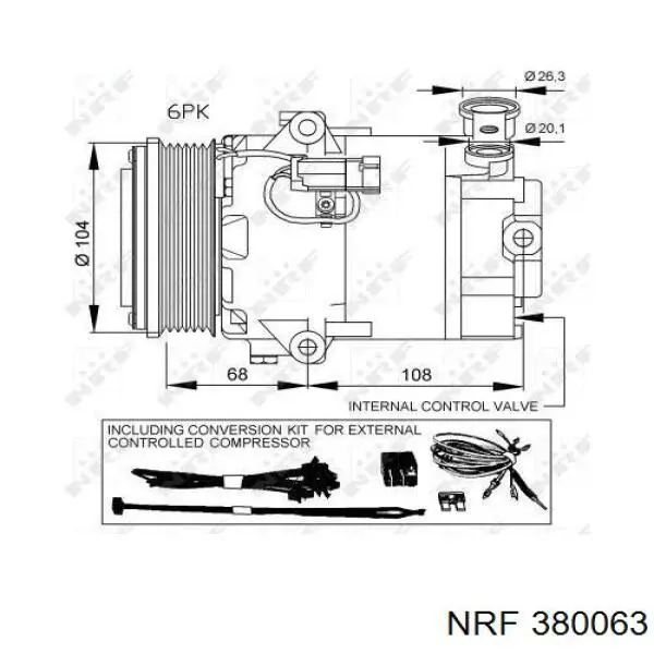 KP0141 MSG Шкив компрессора кондиционера