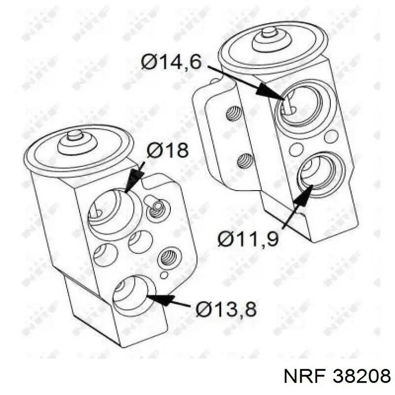 Купить 38208 NRF Клапан компрессора кондиционера
