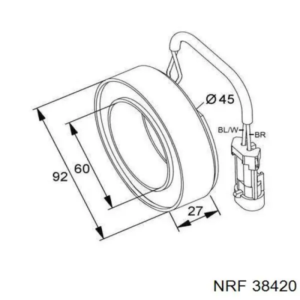 Магнитная катушка компрессора кондиционера NRF 38420 цена, от 20.83 USD