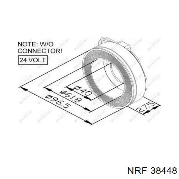 Муфта компрессора кондиционера 38448 NRF