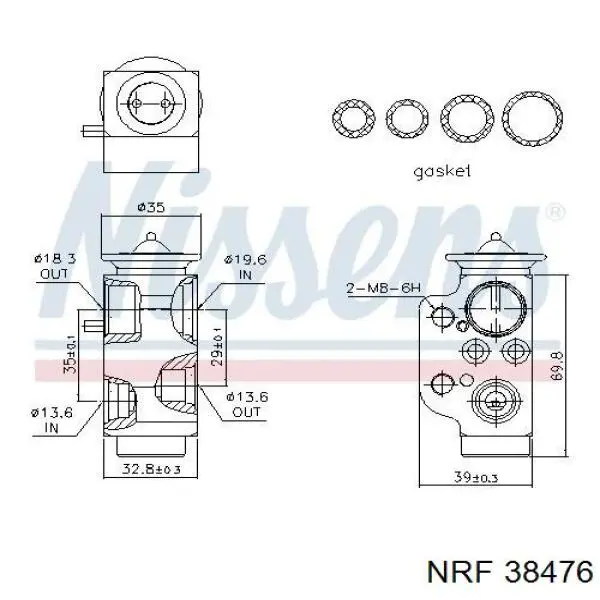 Купить 38476 NRF Клапан TRV кондиционера