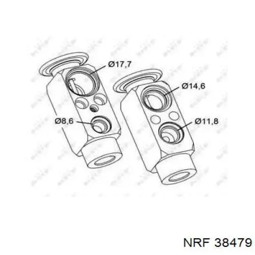 Клапан расширительный NRF 38479 цена, от 27.32 USD
