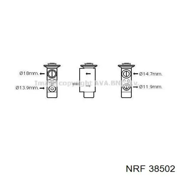 Купить 38502 NRF Клапан TRV кондиционера