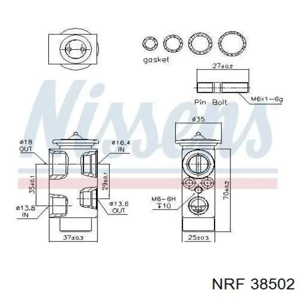 38502 NRF Терморегулирующий вентиль кондиционера