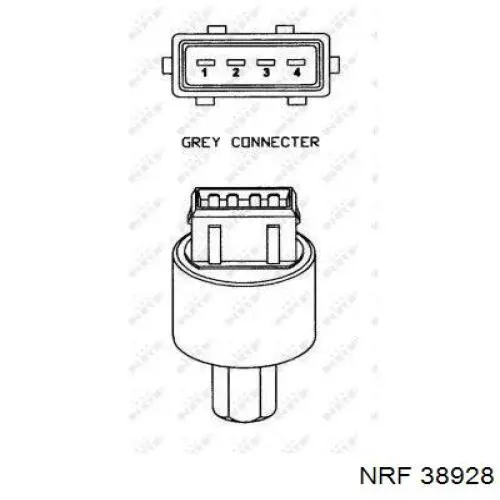 38928 NRF датчик абсолютного давления кондиционера
