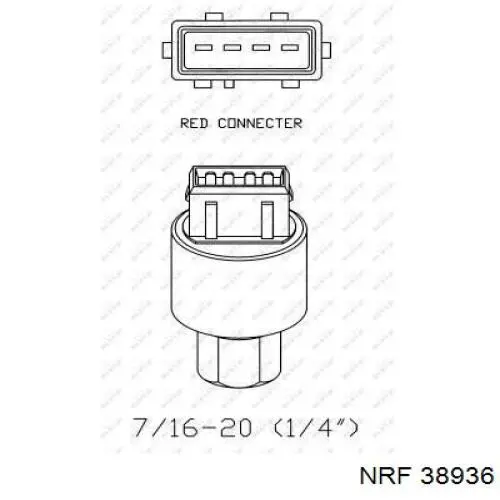 Датчик абсолютного тиску кондиціонера 38936 NRF