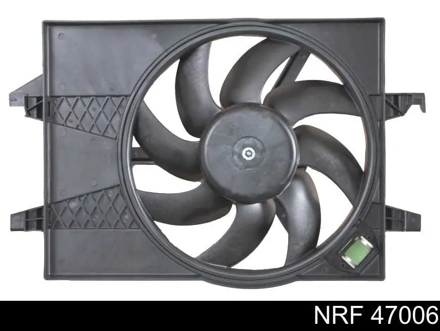 47006 NRF диффузор радиатора охлаждения, в сборе с мотором и крыльчаткой
