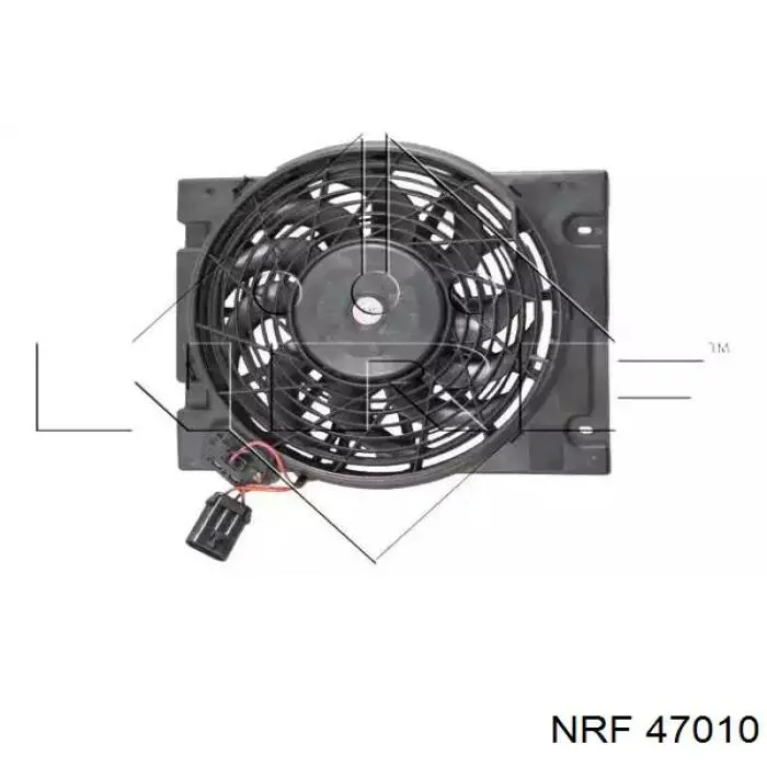 47010 NRF диффузор радиатора охлаждения, в сборе с мотором и крыльчаткой