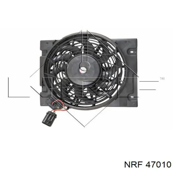 Difusor de radiador, ventilador de refrigeración, condensador del aire acondicionado, completo con motor y rodete 47010 NRF
