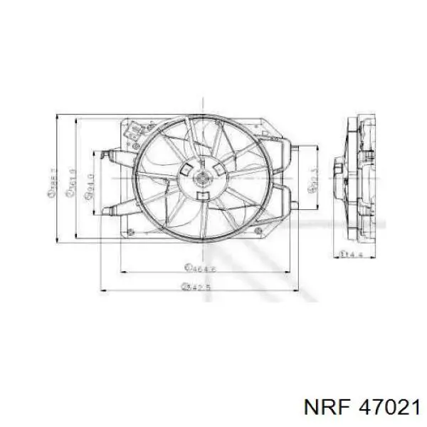 Электровентилятор охлаждения RDFDA5004F0 Signeda