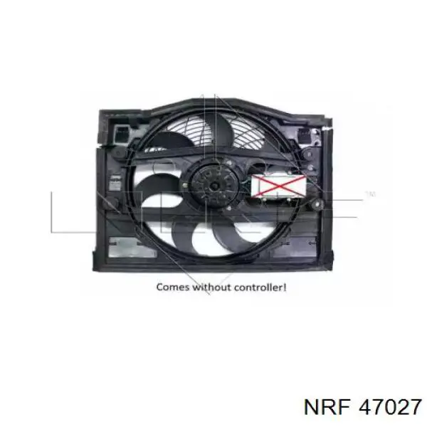 64548373957 Market (OEM) диффузор радиатора охлаждения, в сборе с мотором и крыльчаткой
