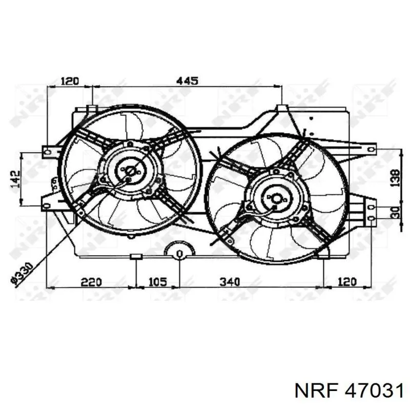 RDCR620140 Signeda электровентилятор охлаждения в сборе (мотор+крыльчатка)