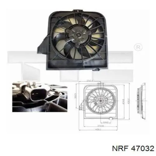 4809170AE Chrysler Вентилятор системы охлаждения правый