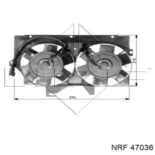 28W159 FPS диффузор радиатора кондиционера, в сборе с крыльчаткой и мотором