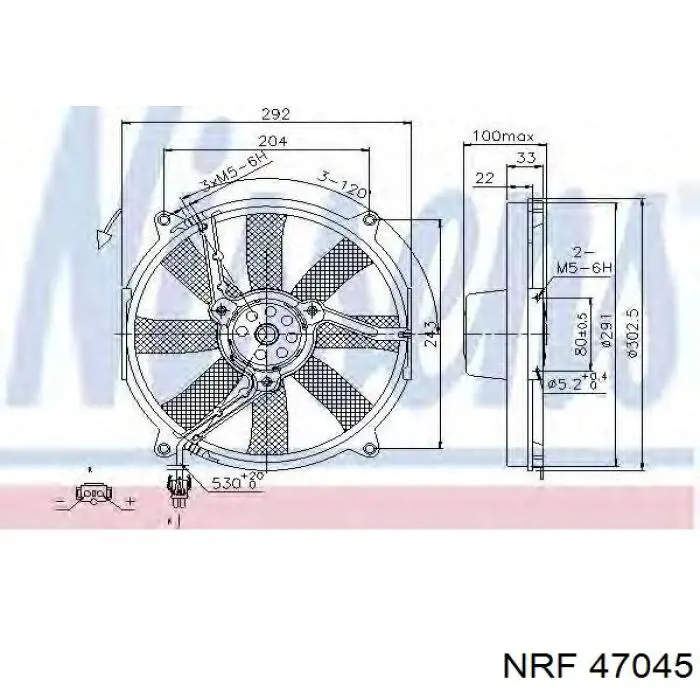 Электровентилятор охлаждения в сборе NRF 47045 цена, от 64.08 USD
