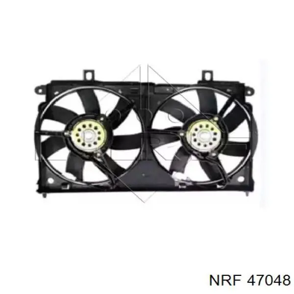 Difusor de radiador, ventilador de refrigeración, condensador del aire acondicionado, completo con motor y rodete 47048 NRF