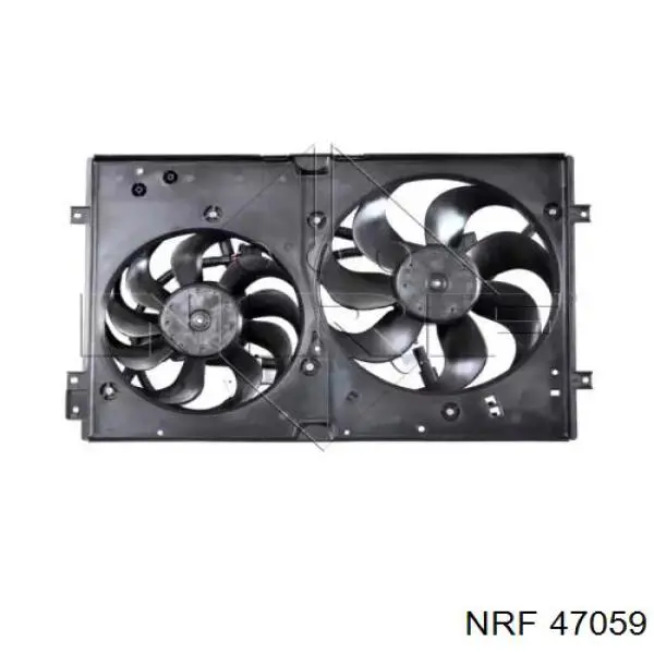 Difusor de radiador, ventilador de refrigeración, condensador del aire acondicionado, completo con motor y rodete 47059 NRF