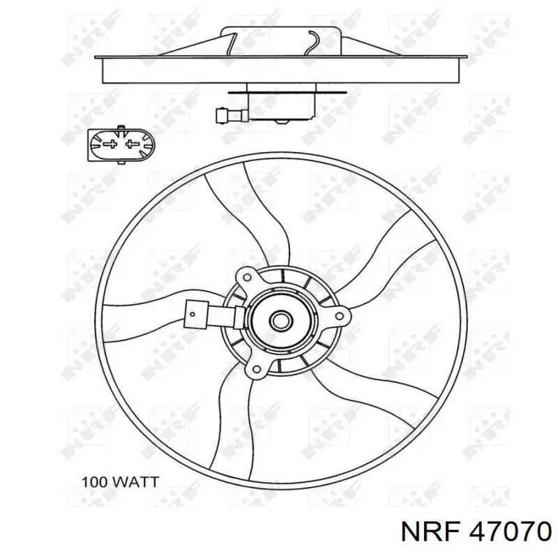 Электровентилятор охлаждения 47070 NRF