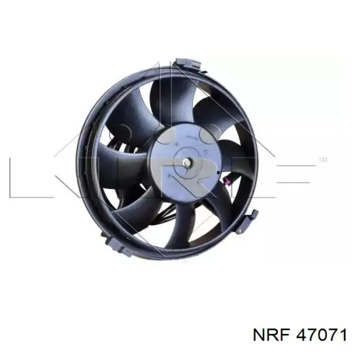 Электровентилятор охлаждения в сборе (мотор+крыльчатка) правый 47071 NRF
