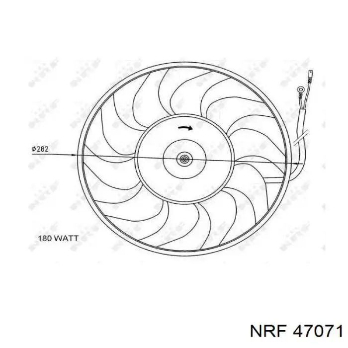 Ventilador (rodete +motor) refrigeración del motor con electromotor derecho 47071 NRF