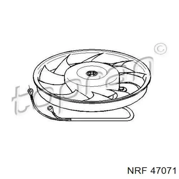 Электровентилятор охлаждения в сборе (мотор+крыльчатка) правый NRF 47071 цена, от 47.51 USD