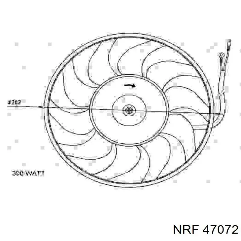 Ventilador (rodete +motor) refrigeración del motor con electromotor completo 47072 NRF