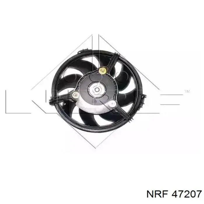 47207 NRF электровентилятор охлаждения в сборе (мотор+крыльчатка)