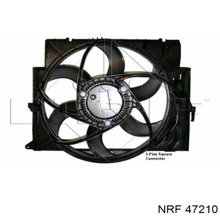 17427788906 Market (OEM) диффузор радиатора охлаждения, в сборе с мотором и крыльчаткой
