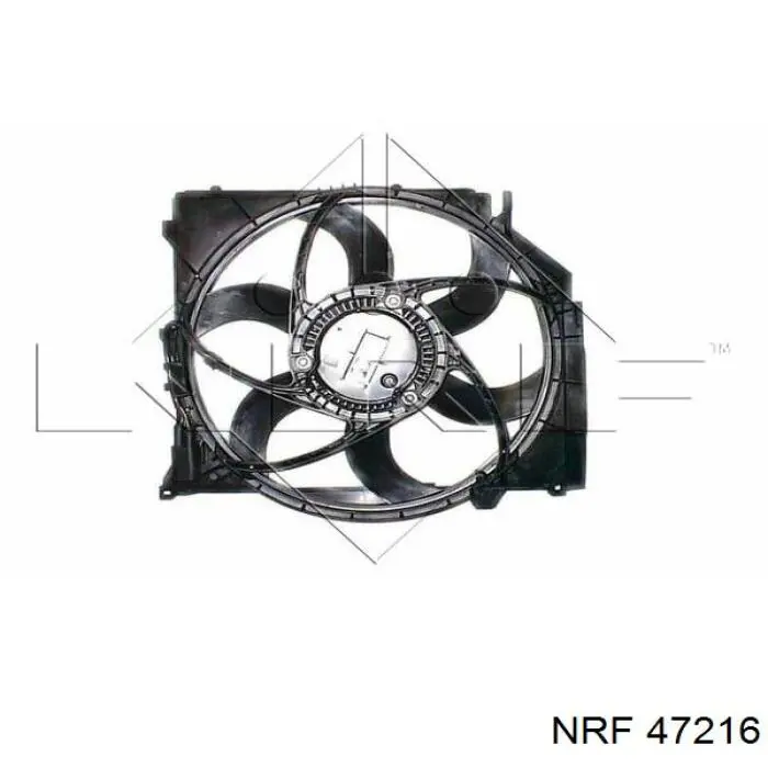 47216 NRF диффузор радиатора охлаждения, в сборе с мотором и крыльчаткой