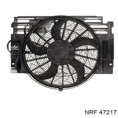 47217 NRF диффузор радиатора кондиционера, в сборе с крыльчаткой и мотором
