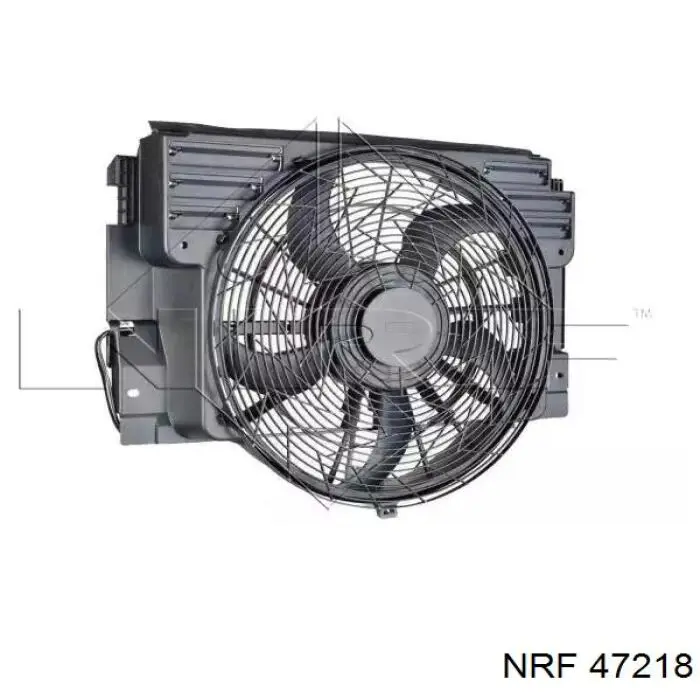 47218 NRF диффузор радиатора кондиционера, в сборе с крыльчаткой и мотором