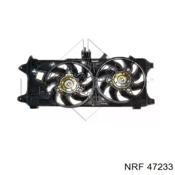 47233 NRF диффузор радиатора охлаждения, в сборе с мотором и крыльчаткой