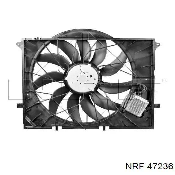 47236 NRF Диффузор радиатора охлаждения в сборе с мотором