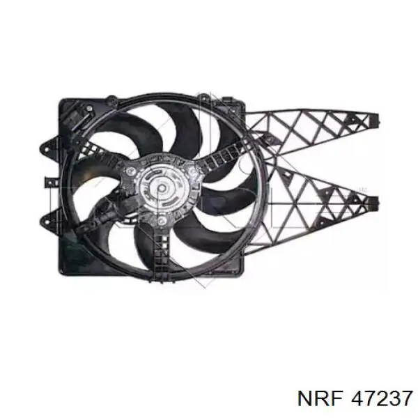 47237 NRF диффузор радиатора охлаждения, в сборе с мотором и крыльчаткой