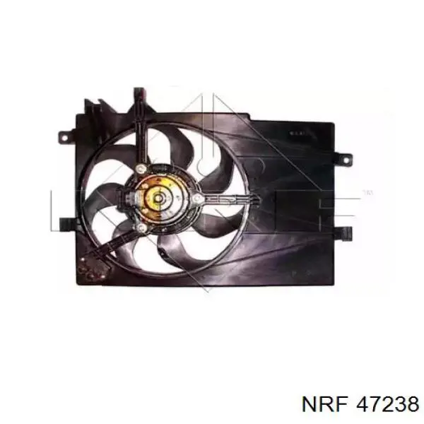 47238 NRF диффузор радиатора охлаждения, в сборе с мотором и крыльчаткой