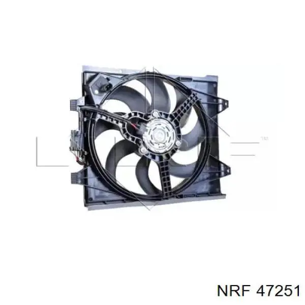 Difusor de radiador, ventilador de refrigeración, condensador del aire acondicionado, completo con motor y rodete 47251 NRF