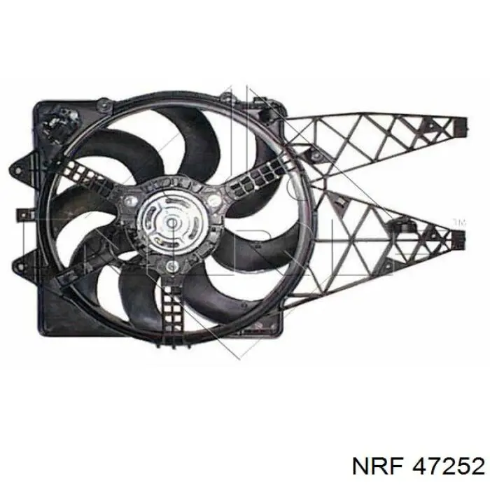 47252 NRF диффузор радиатора охлаждения, в сборе с мотором и крыльчаткой