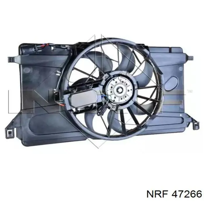 47266 NRF диффузор радиатора охлаждения, в сборе с мотором и крыльчаткой