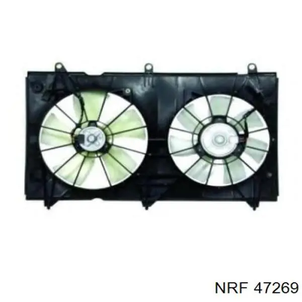 Диффузор радиатора охлаждения, в сборе с мотором и крыльчаткой NRF 47269