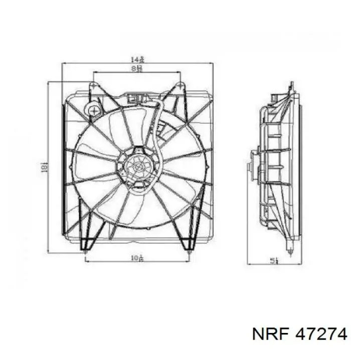 Диффузор радиатора охлаждения в сборе с мотором и крыльчаткой NRF 47274 цена, от 74.41 USD