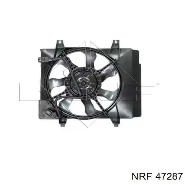 47287 NRF диффузор радиатора охлаждения, в сборе с мотором и крыльчаткой