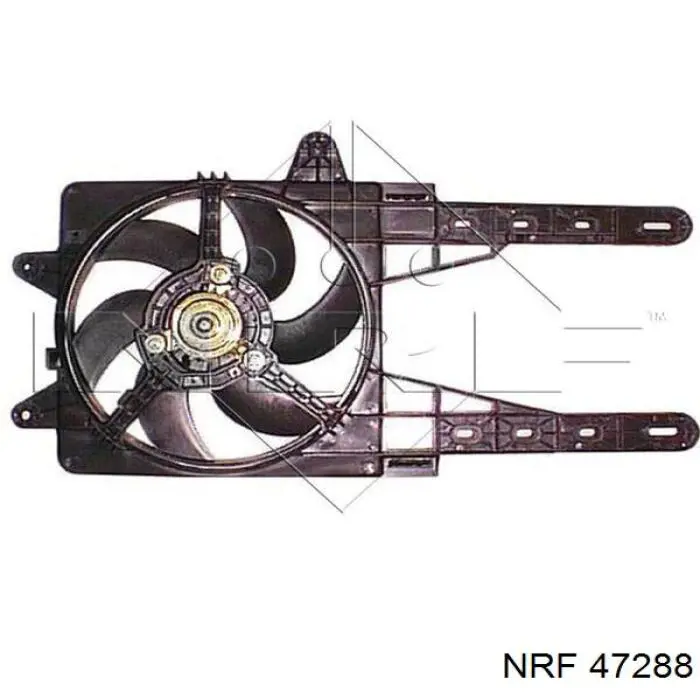 Difusor de radiador, ventilador de refrigeración, condensador del aire acondicionado, completo con motor y rodete 47288 NRF